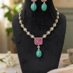 light-pink toned necklace set