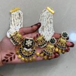 Ocean-Blue kundan necklace