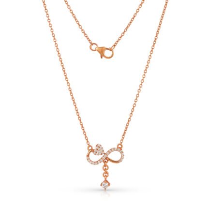ROSE GOLD PLATED INFINITY HEART NECKLACE